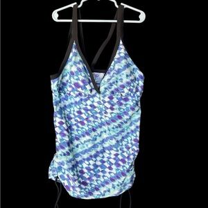 Free Country Multicolor Patterned Tankini Size Medium